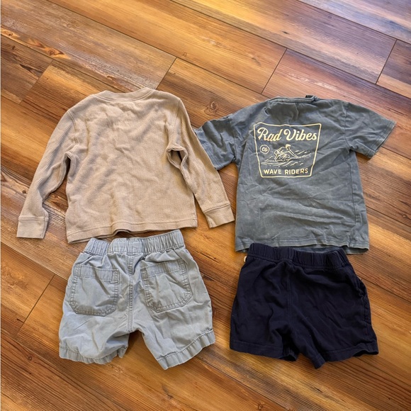 2T - Kids' Casual Outfit Set - Beige and Blue - Picture 2 of 10
